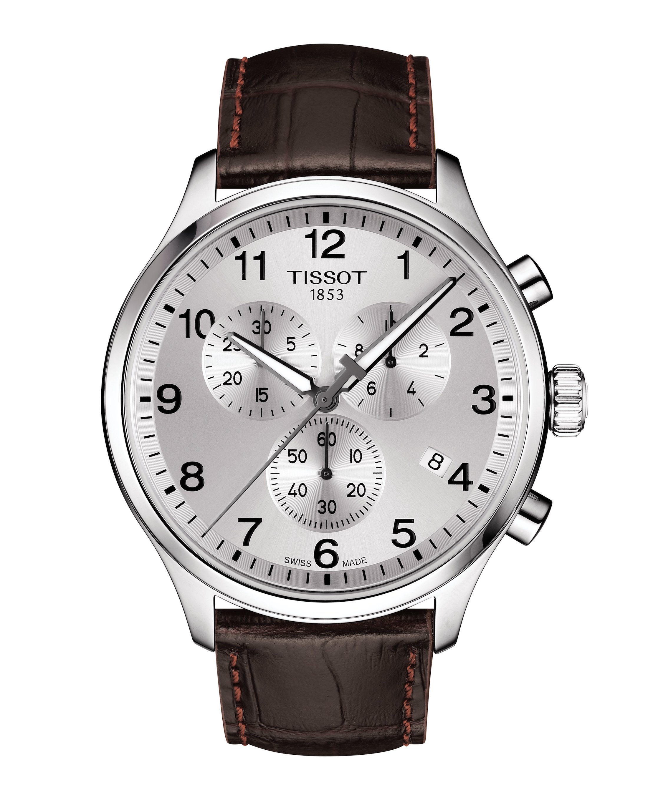 Tissot chronograph sale leather